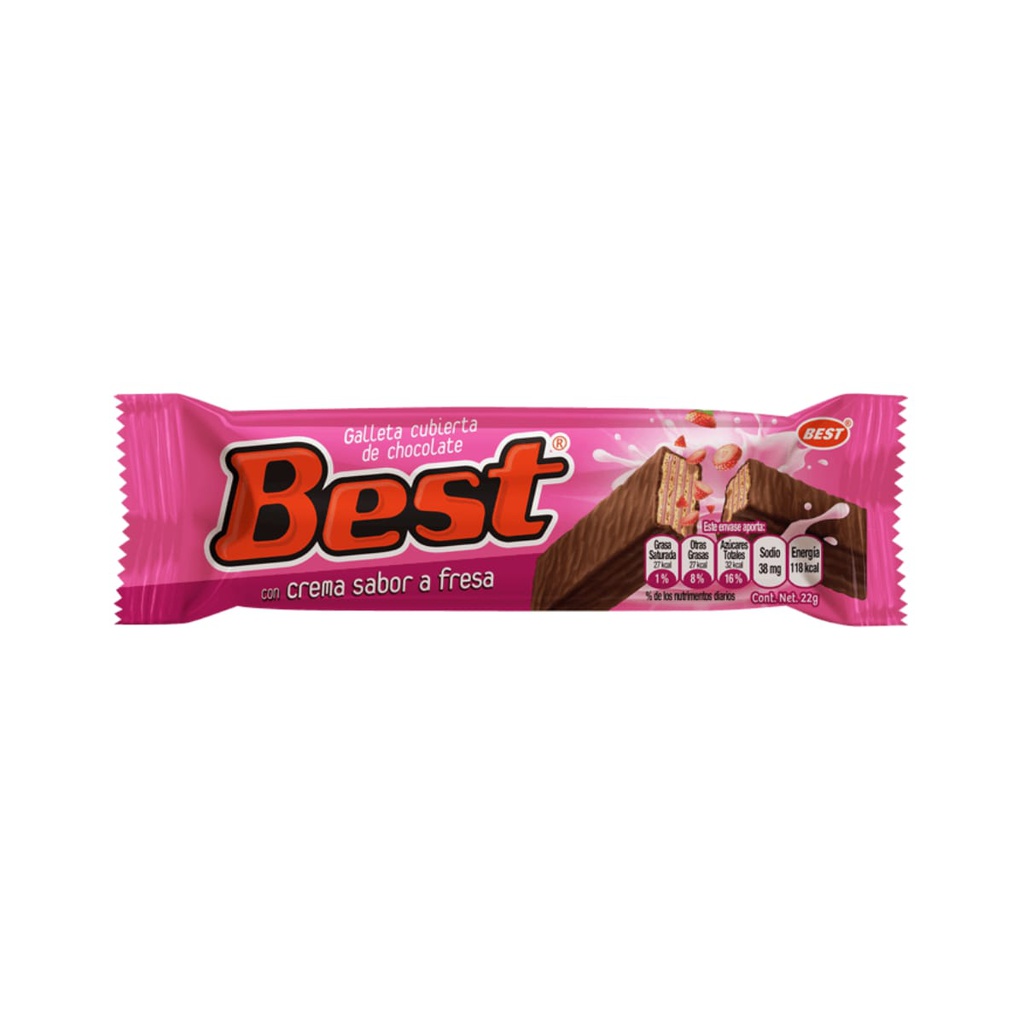 Paquete de Sorbeto relleno de fresa BEST 22g